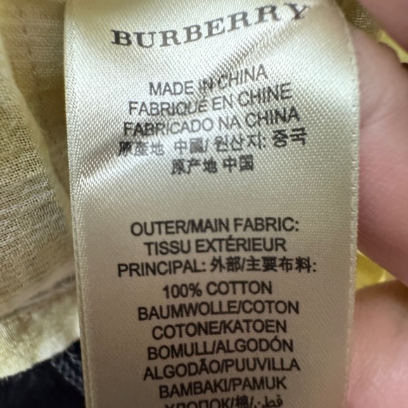 Burberry Plaid Long Sleeve Top Yellow - Picture 10 of 11